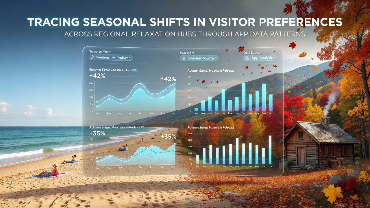 Tracing Seasonal Shifts in Visitor Preferences Across Regional Relaxation Hubs Through App Data Patterns